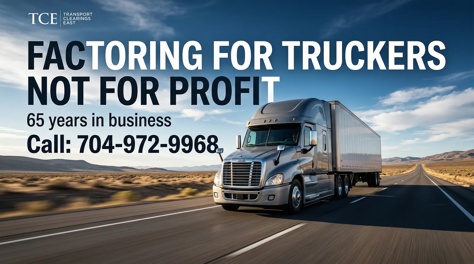 USA trucking company keeping cash flow moving with TCE freight factoring